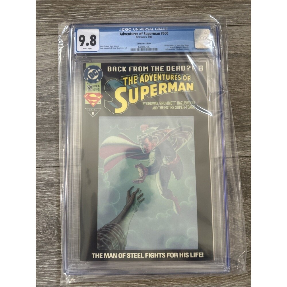 DC Comics ADVENTURES OF SUPERMAN #500 CGC 9.8 COLLECTORS EDITION WHITE PAGES